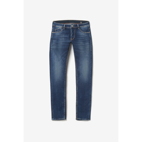 Jeans ajusté stretch 700/11, longueur 34 bleu en coton Dean Le Temps des Cerises