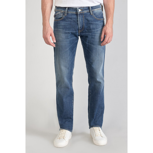 Jeans regular, droit 800/12, longueur 34 bleu en coton Blaine Le Temps des Cerises LES ESSENTIELS HOMME