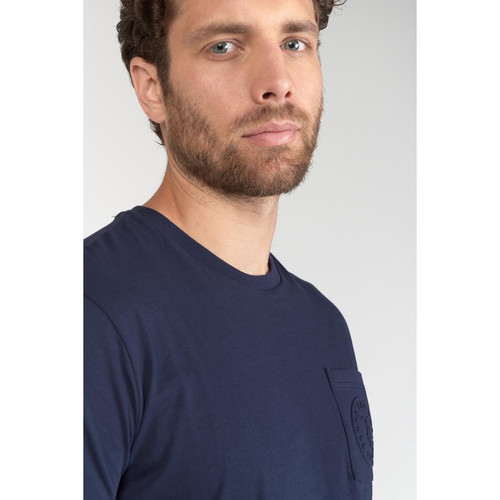 T-shirt Paia bleu nuit en coton Le Temps des Cerises LES ESSENTIELS HOMME