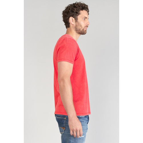 T-hirt Brown corail rouge en coton T-shirt / Polo homme