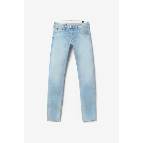 Jeans ajusté stretch 700/11, longueur 34 bleu en coton Omar Le Temps des Cerises LES ESSENTIELS HOMME