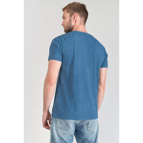T-shirt Brown bleu délavé en coton Le Temps des Cerises