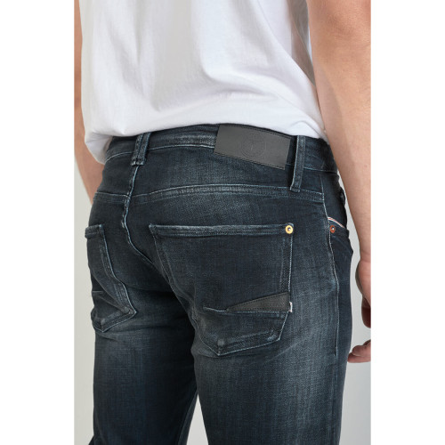 Jeans ajusté stretch 700/11, longueur 34 noir en coton Marc Le Temps des Cerises