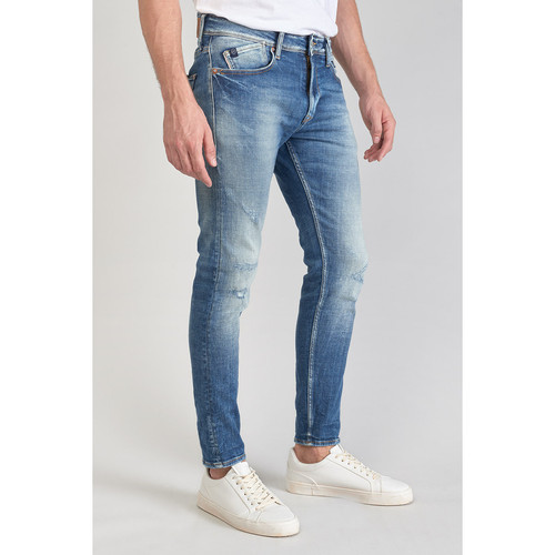 Jeans skinny POWER, 7/8ème bleu en coton Sean Le Temps des Cerises LES ESSENTIELS HOMME
