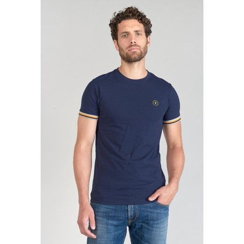 T-shirt Grale bleu marine en coton Le Temps des Cerises LES ESSENTIELS HOMME