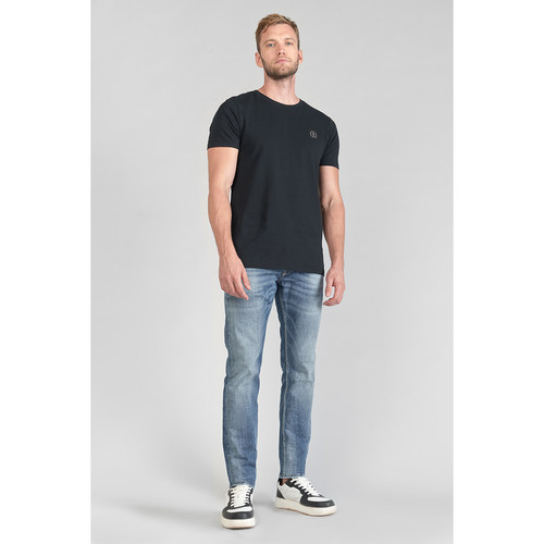 Le Temps des Cerises - Jeans ajusté stretch 700/11, longueur 34 bleu en coton Scott - Jeans Slim Homme