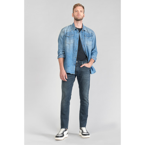 Jeans ajusté BLUE JOGG 700/11, longueur 34 bleu en coton Sean Le Temps des Cerises LES ESSENTIELS HOMME