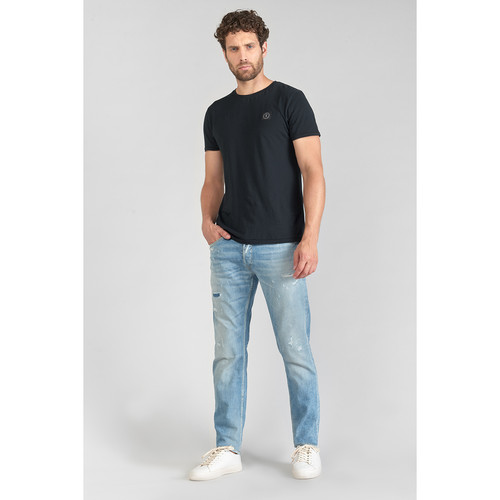 Le Temps des Cerises - Jeans regular, droit 700/17 relax, longueur 34 bleu en coton Kai - Jeans Droits Homme