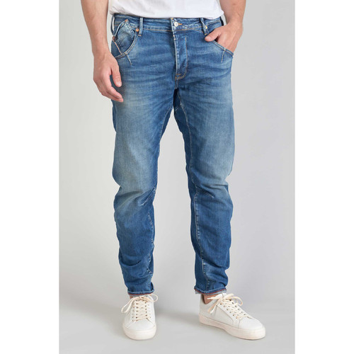 Jeans tapered 903, longueur 34 bleu en coton Troy Le Temps des Cerises LES ESSENTIELS HOMME