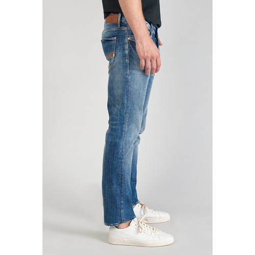Jeans regular, droit 800/12, longueur 34 bleu en coton Noah Le Temps des Cerises LES ESSENTIELS HOMME