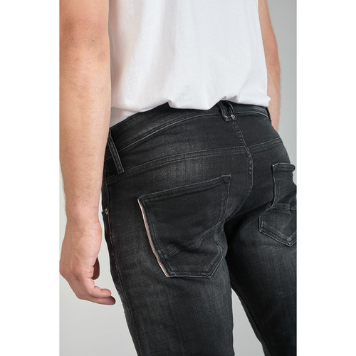 Jeans ajusté stretch 700/11, longueur 34 noir en coton Jose Le Temps des Cerises LES ESSENTIELS HOMME