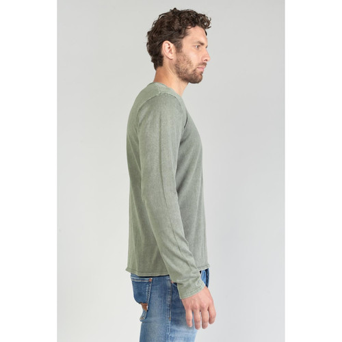 Pull Bivor kaki délavé vert en coton Pull / Gilet / Sweatshirt homme