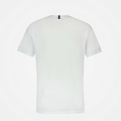 T-shirt ESS SS N°4 M Blanc en coton Le coq sportif