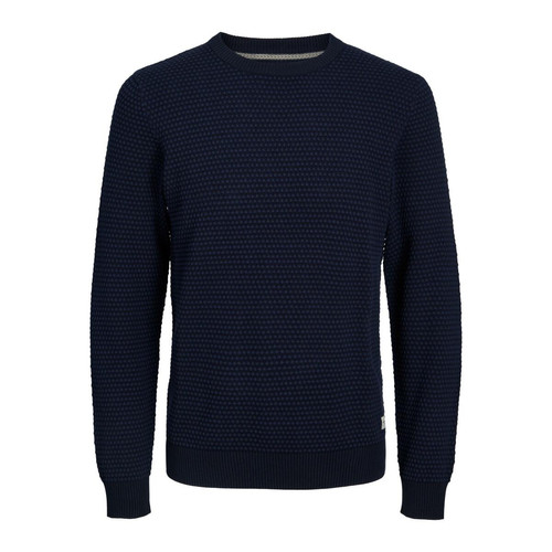 Pull en maille Col rond Manches longues Bleu Marine Neil Pull / Gilet / Sweatshirt homme