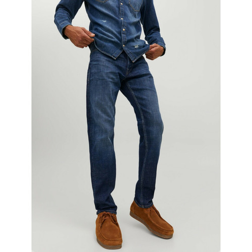 Jack & Jones - Jean coupe confort Tapered Fit Bleu en coton Van - Vêtement homme