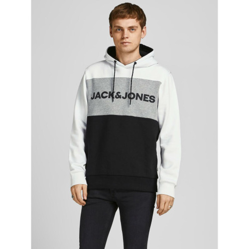 Jack & Jones - Sweat à capuche Regular Fit Manches longues Blanc Phil - Vêtement de sport  homme