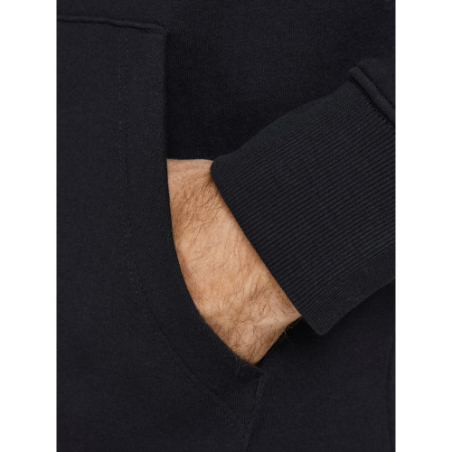 Sweat à capuche Relaxed Fit Manches longues Noir en coton Ezra Vêtement de sport homme