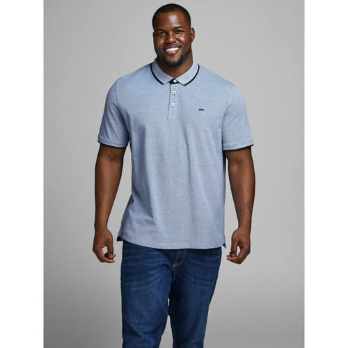 Jack & Jones - Polo Standard Fit Polo Manches courtes Bleu Marine en coton Joel - T-shirt / Polo homme