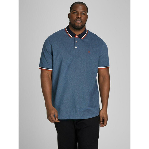 Jack & Jones - Polo Standard Fit Polo Manches courtes Bleu Marine en coton Hugo - T-shirt / Polo homme