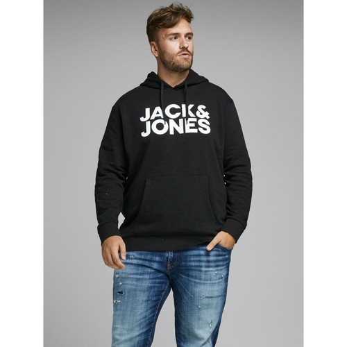 Jack & Jones - Sweat à capuche Regular Fit Manches longues Noir Liam - Vêtement homme