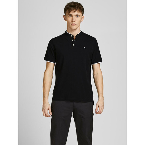 Jack & Jones - Polo Slim Fit Polo Manches courtes Noir en coton Max - T-shirt / Polo homme