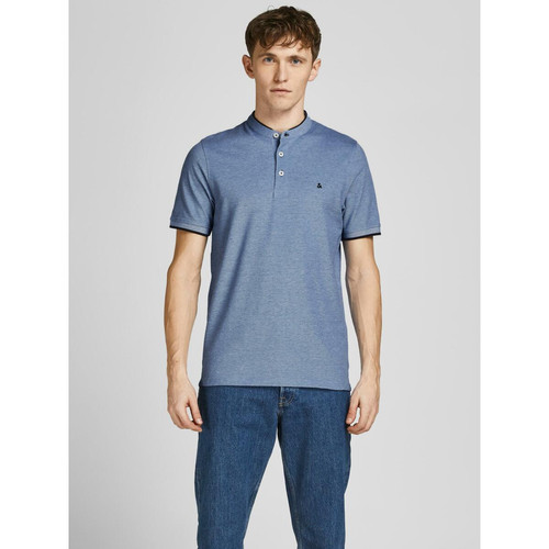 Jack & Jones - Polo Slim Fit Polo Manches courtes Bleu Marine en coton Blaine - T-shirt / Polo homme