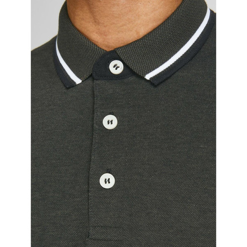Polo Slim Fit Polo Manches courtes Vert foncé en coton Glen T-shirt / Polo homme