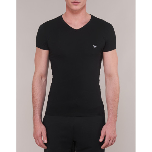 Emporio Armani Underwear - Tee-shirt en coton stretch EAGLE - Noir - T-shirt / Polo homme