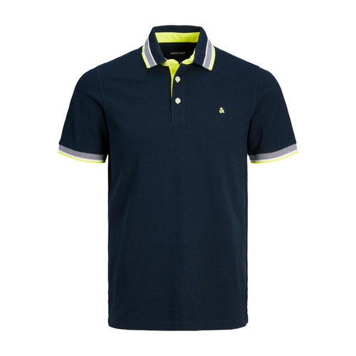 Jack & Jones - Polo Slim Fit Polo Manches courtes Bleu Marine en coton Keane - T-shirt / Polo homme