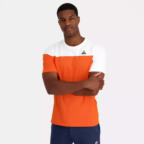 T-shirt BAT SS N°3 M Orange en coton Le coq sportif LES ESSENTIELS HOMME