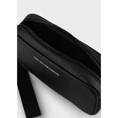 Trousse de beauté - Beauty Case noir en cuir  Emporio Armani Maroquinerie