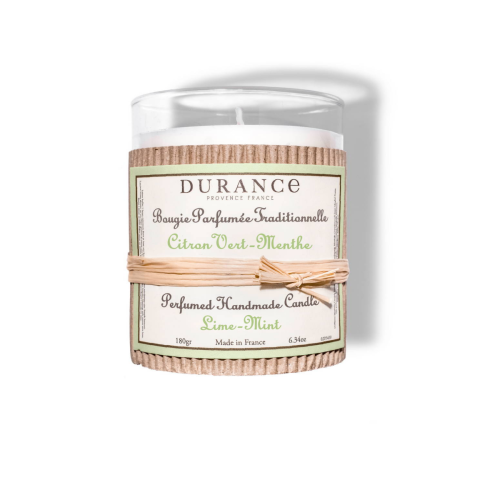 Durance - Bougie parfumée traditionnelle Citron vert Menthe - Bien chez soi : la sélection meuble et déco