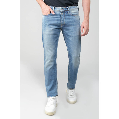 Le Temps des Cerises - Jeans ajusté 600/17, longueur 34 bleu en coton Ilan - Jeans Slim Homme