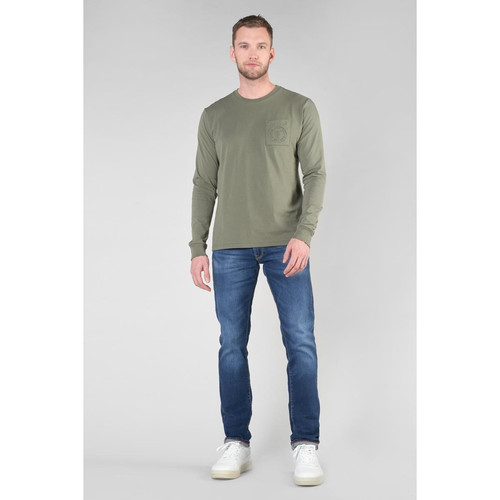 T-shirt manches longues Laia kaki vert en coton T-shirt / Polo homme