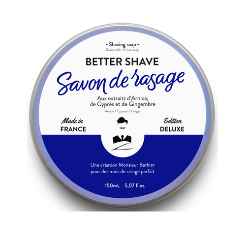 Savon de rasage traditionnel Better-Shave (arnica, cyprès, gingembre) Monsieur Barbier Beauté