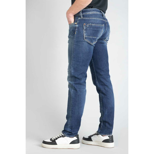 Jeans regular, droit 700/17, longueur 34 bleu en coton Le Temps des Cerises LES ESSENTIELS HOMME