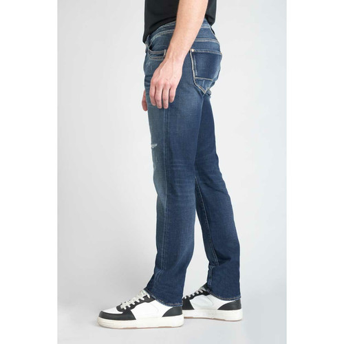 Jeans regular, droit 800/12, longueur 34 bleu en coton Zane Le Temps des Cerises LES ESSENTIELS HOMME