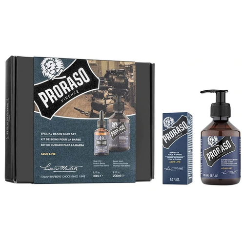 Proraso - Pack Barbe Duo Baume + Shampooing Azur Lime - Soins homme