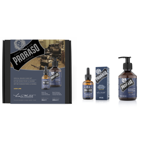 Proraso - Coffret Duo Proraso Huile + Shampoing Azur Lime - Soins homme