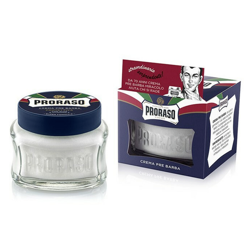 Proraso - Crème pour la Préparation au Rasage  Bleu Proraso 100ml - Sélection cadeau de Noël Soins homme