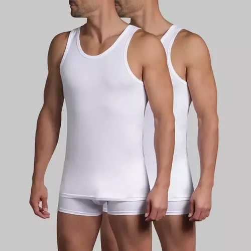 Dim Homme - Pack de 2 Débardeurs X-Temp - Thermorégulation Active Blanc / Blanc - Dim Underwear