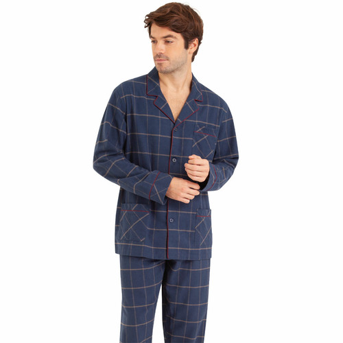 Eminence - Pyjama long ouvert homme Popeline - Sous-vêtement homme & pyjama