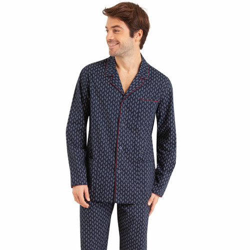 Eminence - Pyjama long ouvert homme Popeline - Toute la mode homme