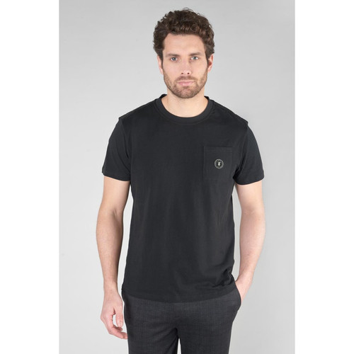 T-shirt Clost noir en coton Le Temps des Cerises LES ESSENTIELS HOMME