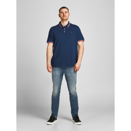 Jack & Jones - Polo Standard Fit Polo Manches courtes Bleu Marine en coton Ivan - T-shirt / Polo homme