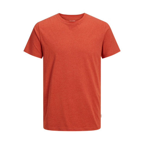 Jack & Jones - T-shirt Standard Fit Col rond Manches courtes Rouge foncé en coton Wade - Toute la mode homme