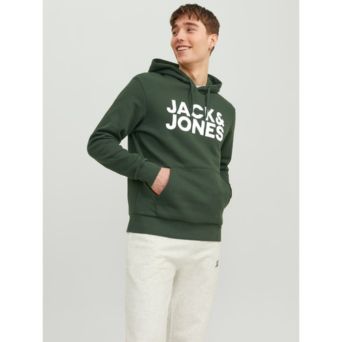 Jack & Jones - Sweat à capuche Standard Fit Manches longues Vert foncé Remy - Vêtement homme