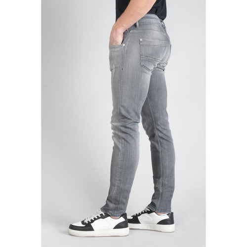Jeans ajusté stretch - Gris en coton Le Temps des Cerises LES ESSENTIELS HOMME
