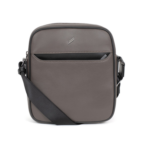 Daniel Hechter Maroquinerie - Sacoche Cuir TOGETHER Taupe/Noir Ari - Sacs & sacoches homme