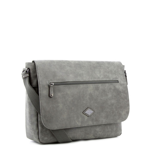 Lee Cooper Maroquinerie - Gibecière A4 gris - Sacs & sacoches homme